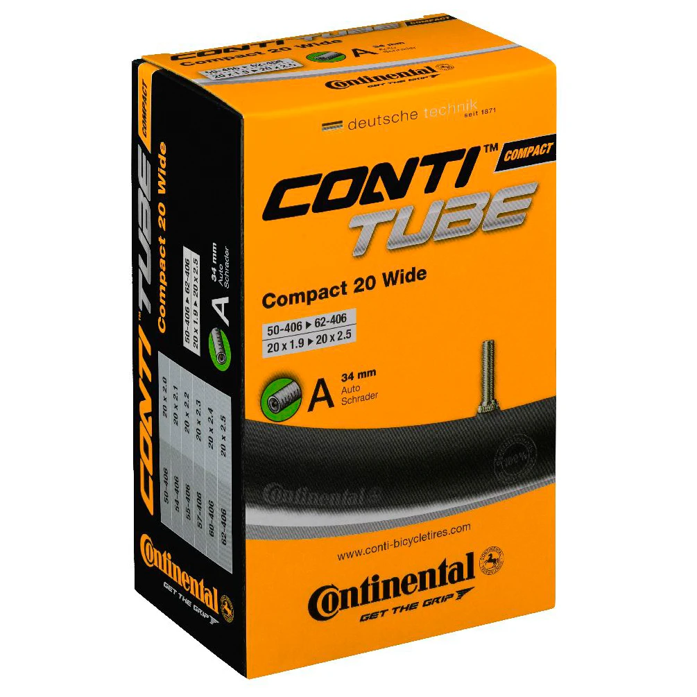 Continental - Compact Tube Wide 20'' (50-406 - 62-406) - Inner Tube 3 Continental - Compact Tube Wide 20'' (50-406 - 62-406) - Inner Tube