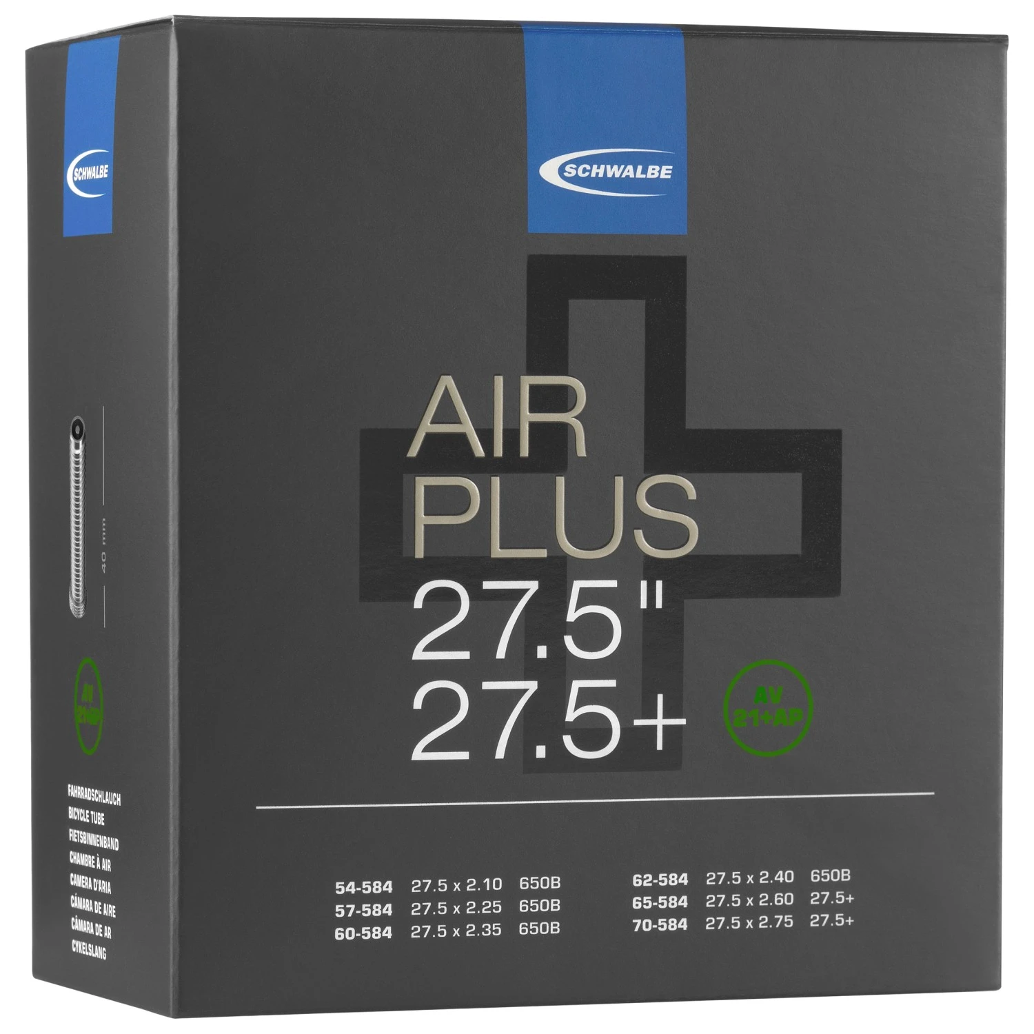 Schwalbe - 27.5'' Inner Tube No. 21+ AP Air Plus 54/70-584 - Inner Tube 3 Schwalbe - 27.5'' Inner Tube No. 21+ AP Air Plus 54/70-584 - Inner Tube